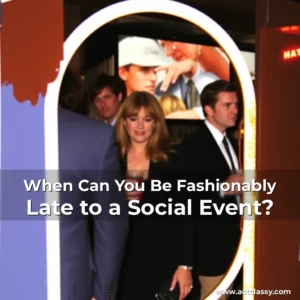 Artistic representation for When Can You Be Fashionably Late to a Social Event?