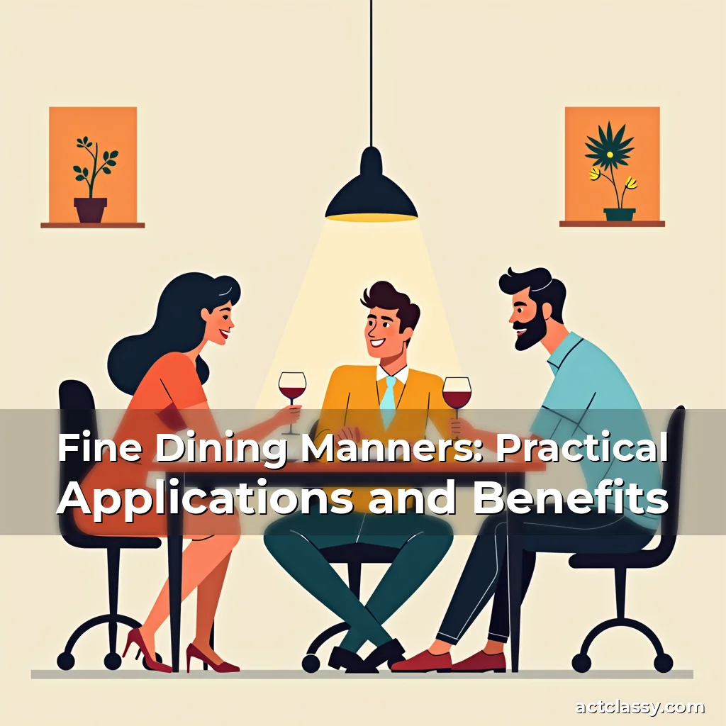 Artistic representation for Fine Dining Manners: Practical Applications and Benefits