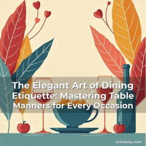 Artistic representation for The Elegant Art of Dining Etiquette: Mastering Table Manners for Every Occasion