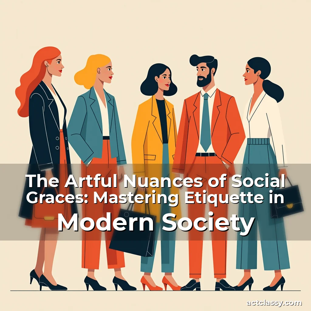 Artistic representation for The Artful Nuances of Social Graces: Mastering Etiquette in Modern Society