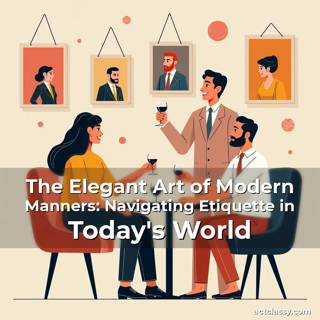 Artistic representation for The Elegant Art of Modern Manners: Navigating Etiquette in Today's World