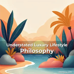 Artistic representation for Understated Luxury Lifestyle Philosophy
