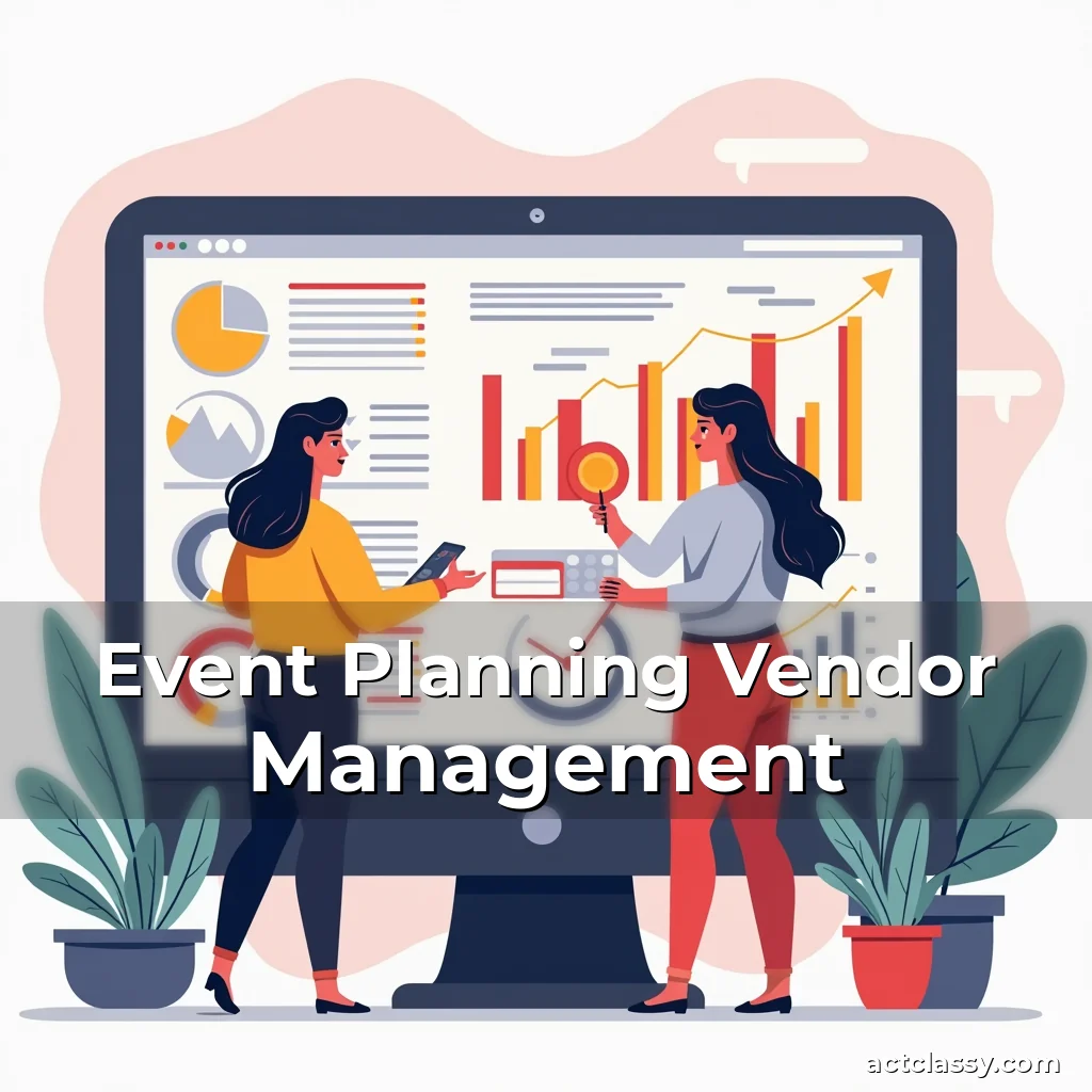 Artistic representation for Event Planning Vendor Management