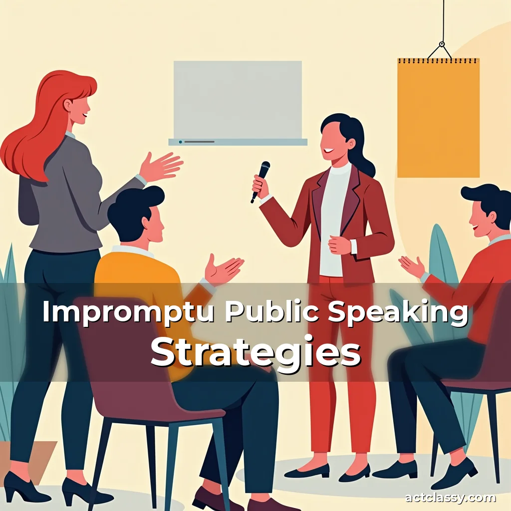 Artistic representation for Impromptu Public Speaking Strategies