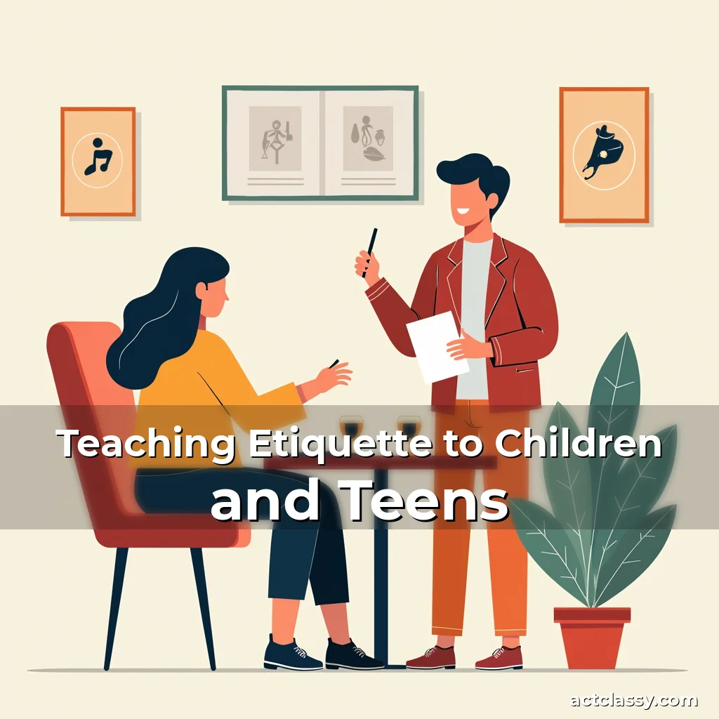 Artistic representation for Teaching Etiquette to Children and Teens