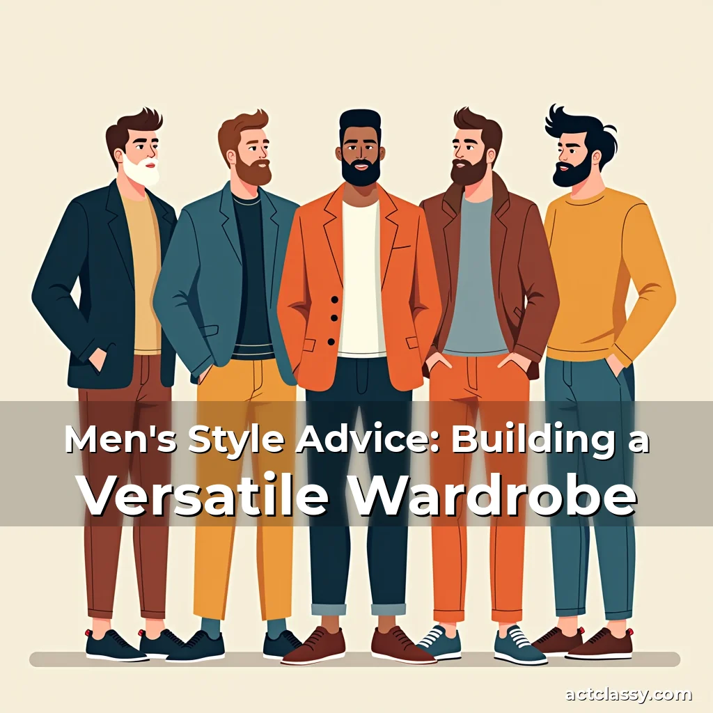 Artistic representation for Men's Style Advice: Building a Versatile Wardrobe