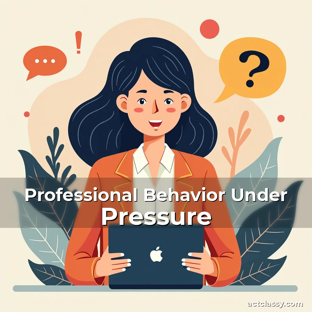 Artistic representation for Professional Behavior Under Pressure