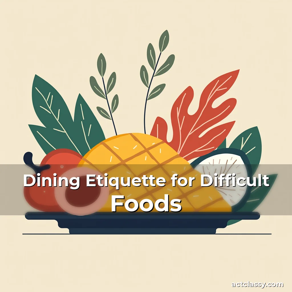 Artistic representation for Dining Etiquette for Difficult Foods