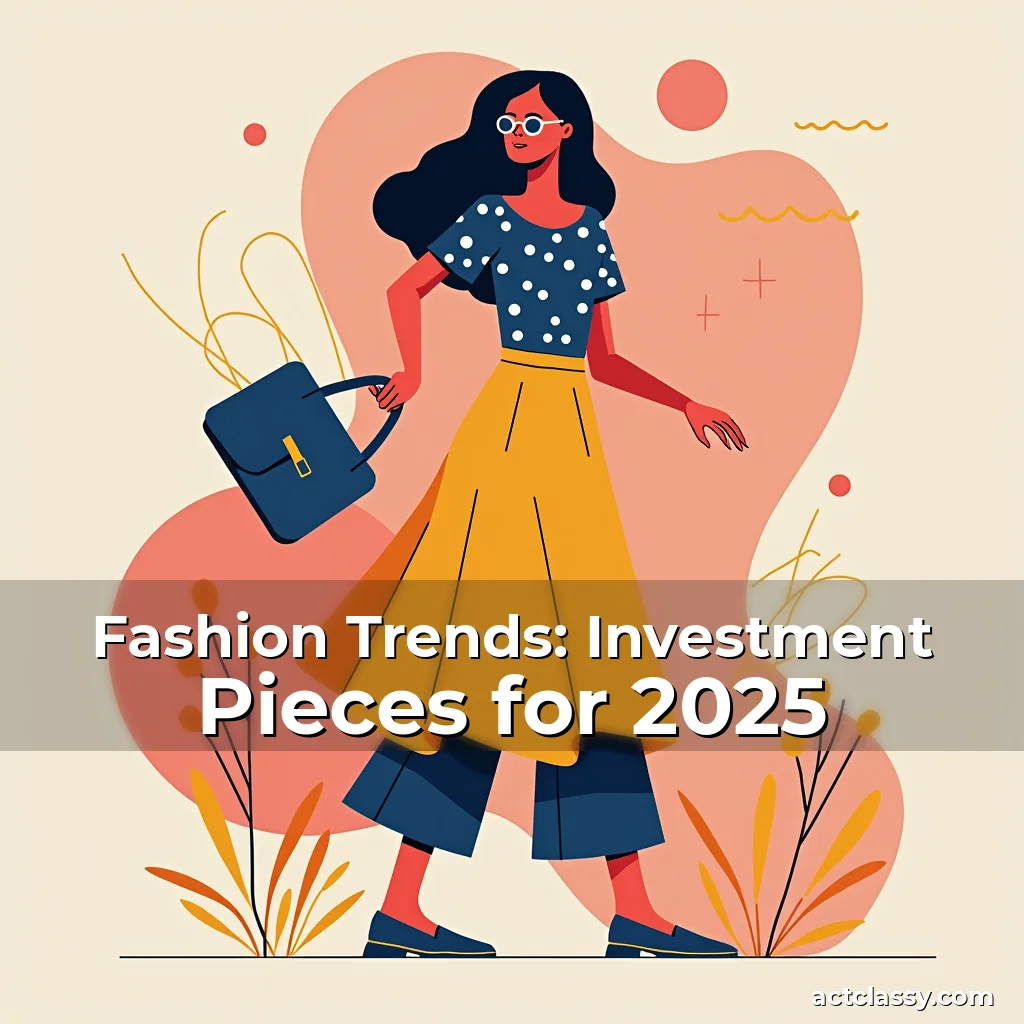Artistic representation for Fashion Trends: Investment Pieces for 2025