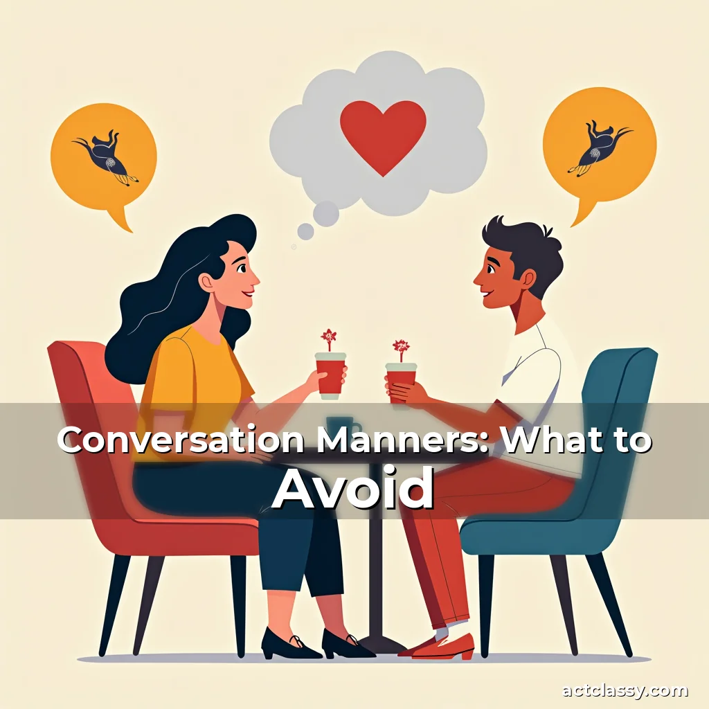 Artistic representation for Conversation Manners: What to Avoid