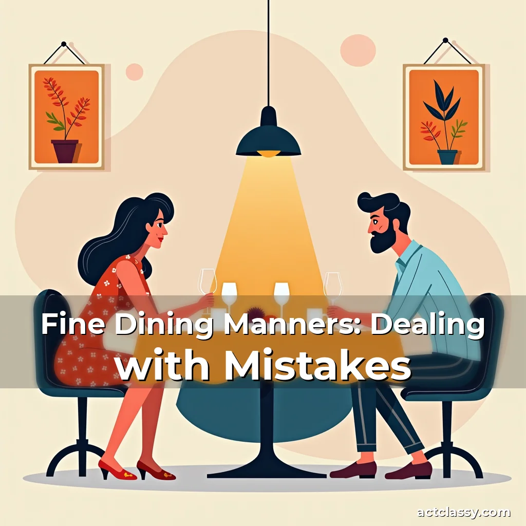 Artistic representation for Fine Dining Manners: Dealing with Mistakes