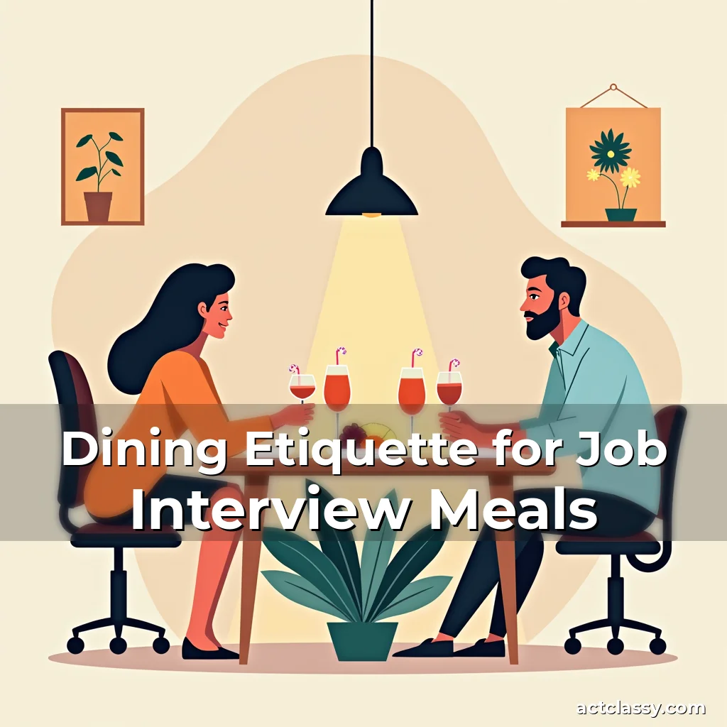 Artistic representation for Dining Etiquette for Job Interview Meals