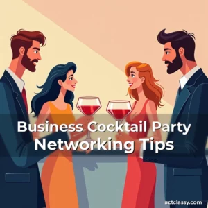 Artistic representation for Business Cocktail Party Networking Tips