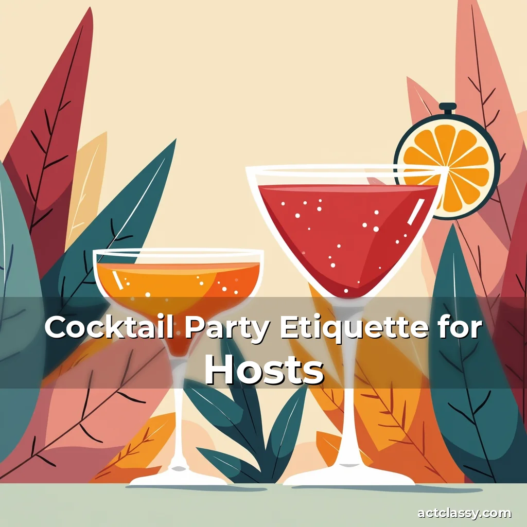 Artistic representation for Cocktail Party Etiquette for Hosts