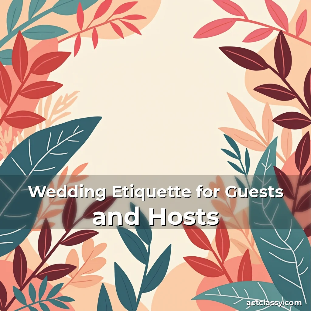 Artistic representation for Wedding Etiquette for Guests and Hosts