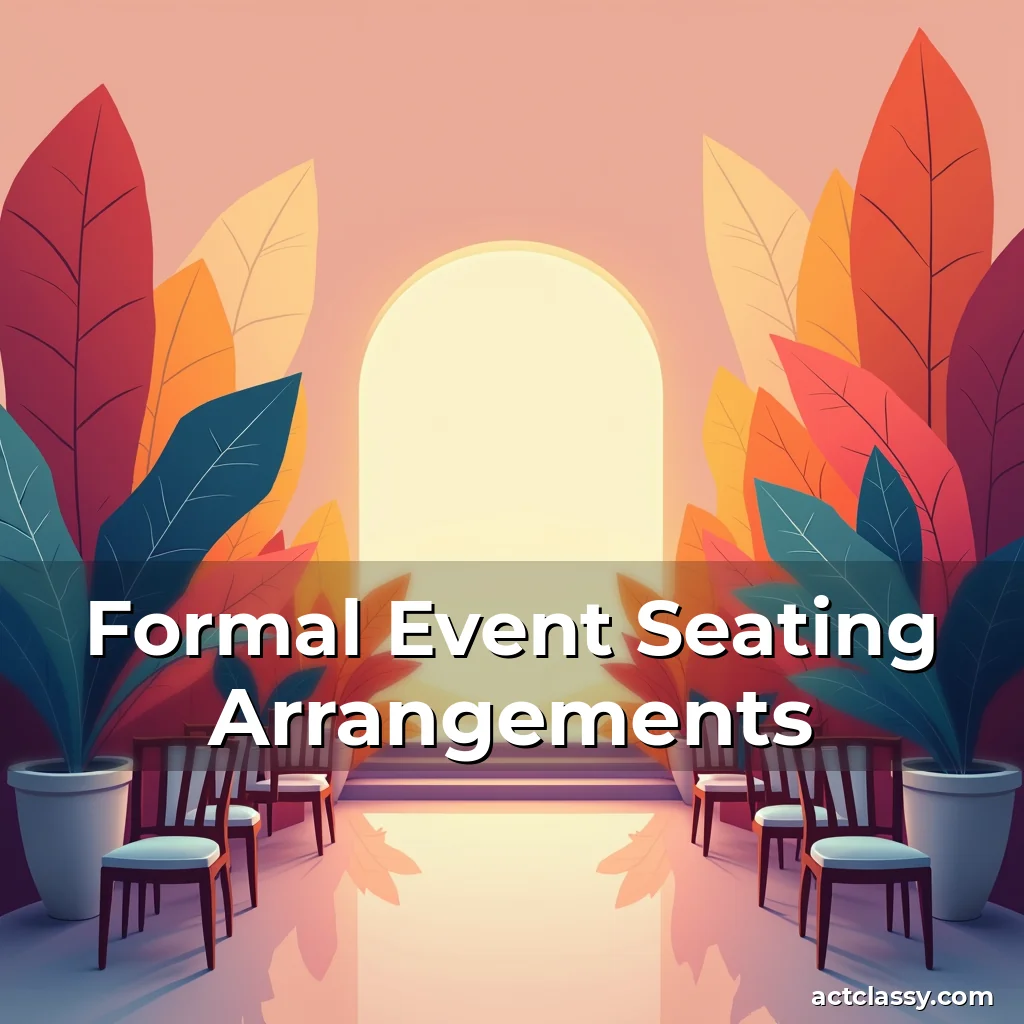 Artistic representation for Formal Event Seating Arrangements