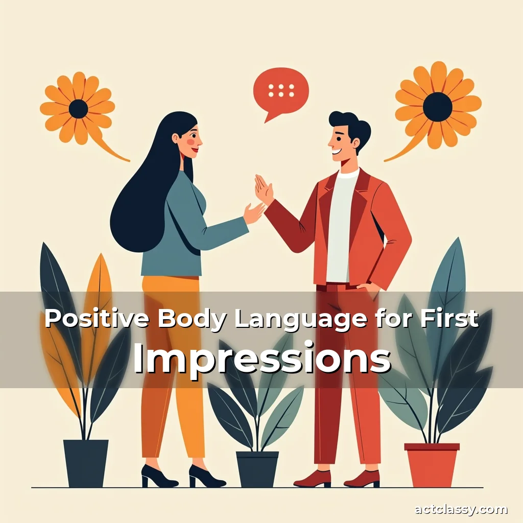 Artistic representation for Positive Body Language for First Impressions