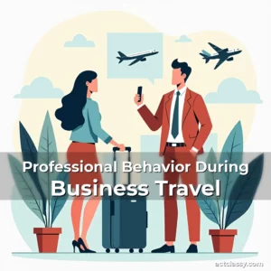 Artistic representation for Professional Behavior During Business Travel