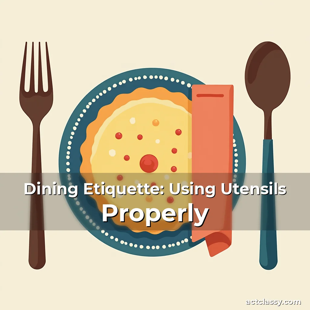 Artistic representation for Dining Etiquette: Using Utensils Properly