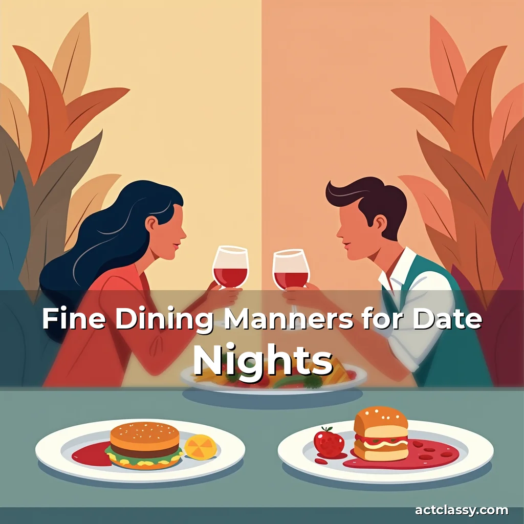 Artistic representation for Fine Dining Manners for Date Nights