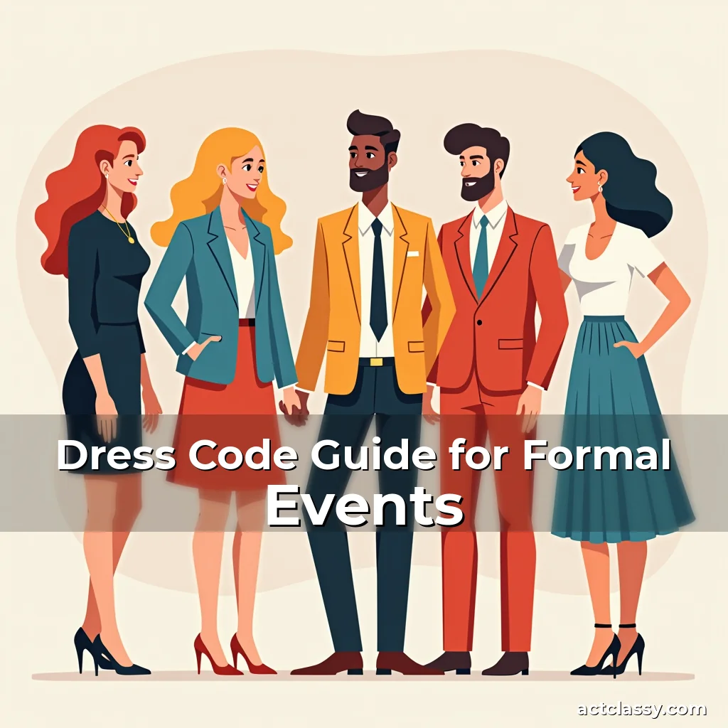 Artistic representation for Dress Code Guide for Formal Events
