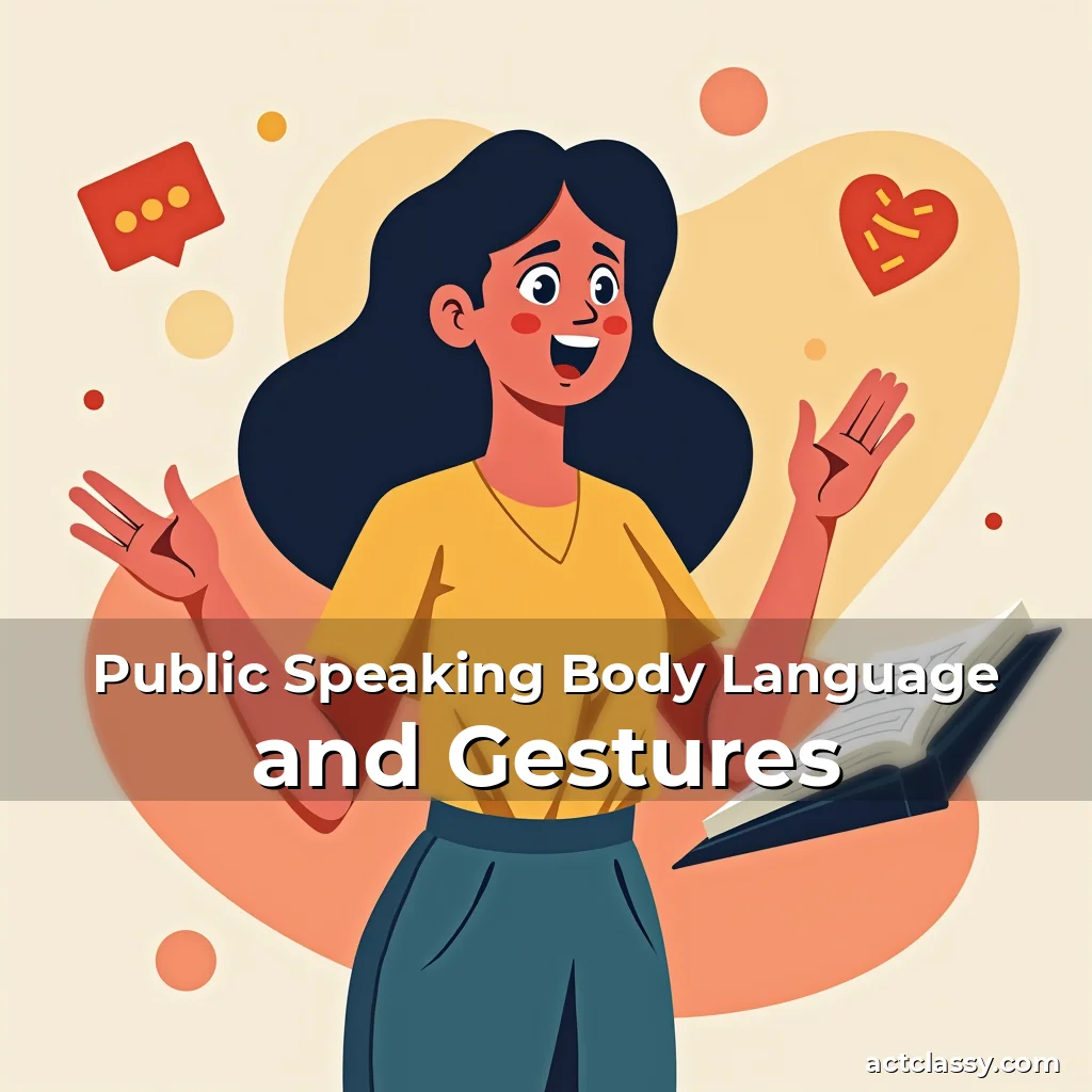 Artistic representation for Public Speaking Body Language and Gestures