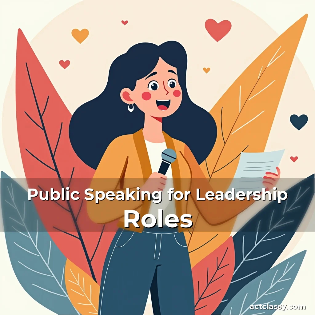 Artistic representation for Public Speaking for Leadership Roles