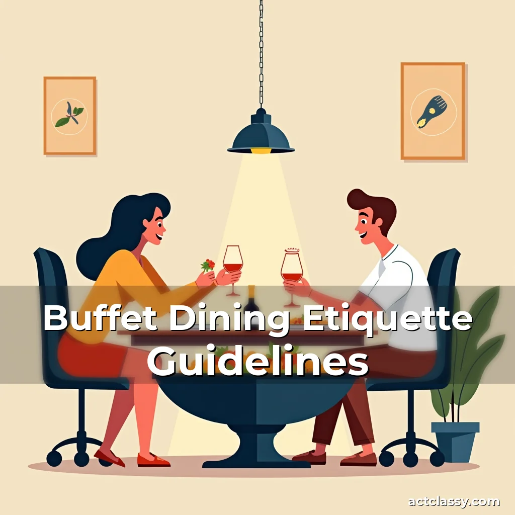 Artistic representation for Buffet Dining Etiquette Guidelines