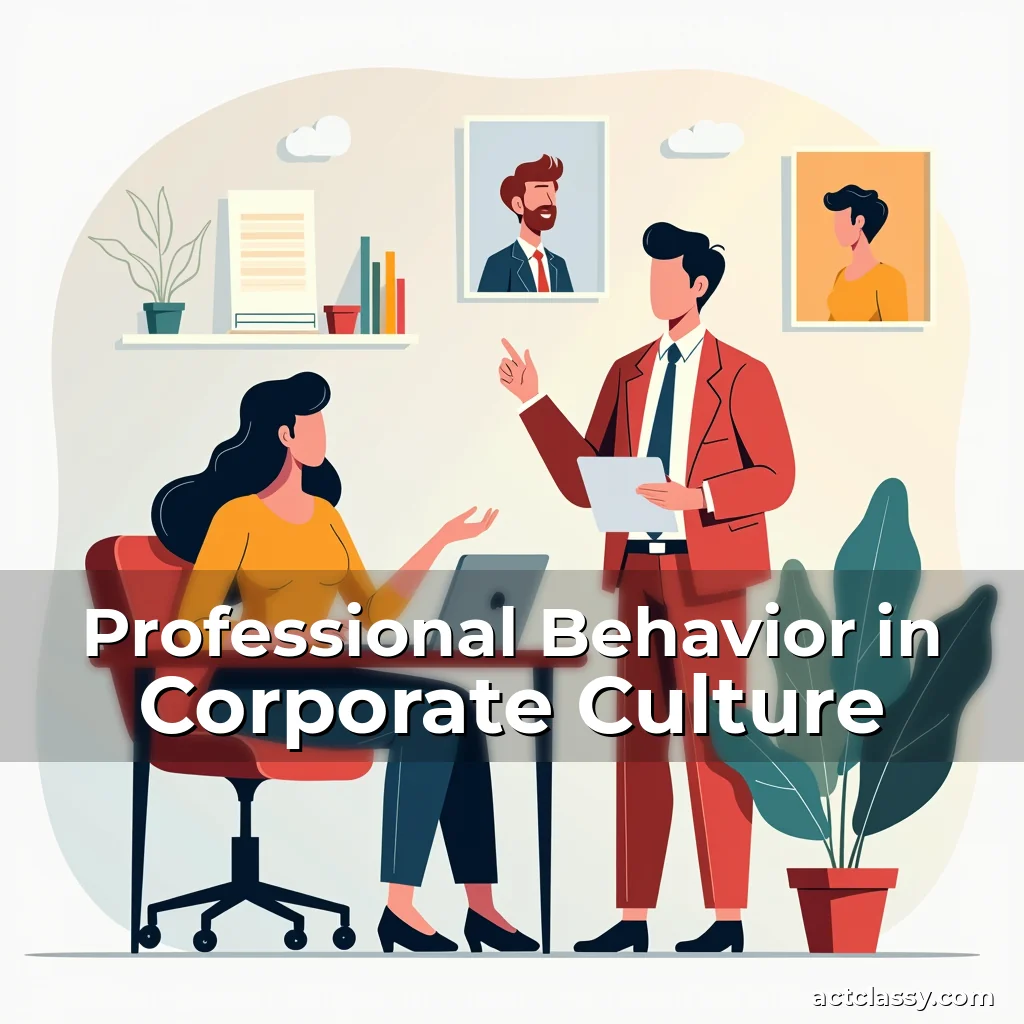 Artistic representation for Professional Behavior in Corporate Culture