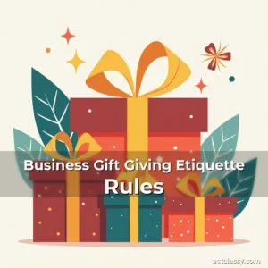 Artistic representation for Business Gift Giving Etiquette Rules