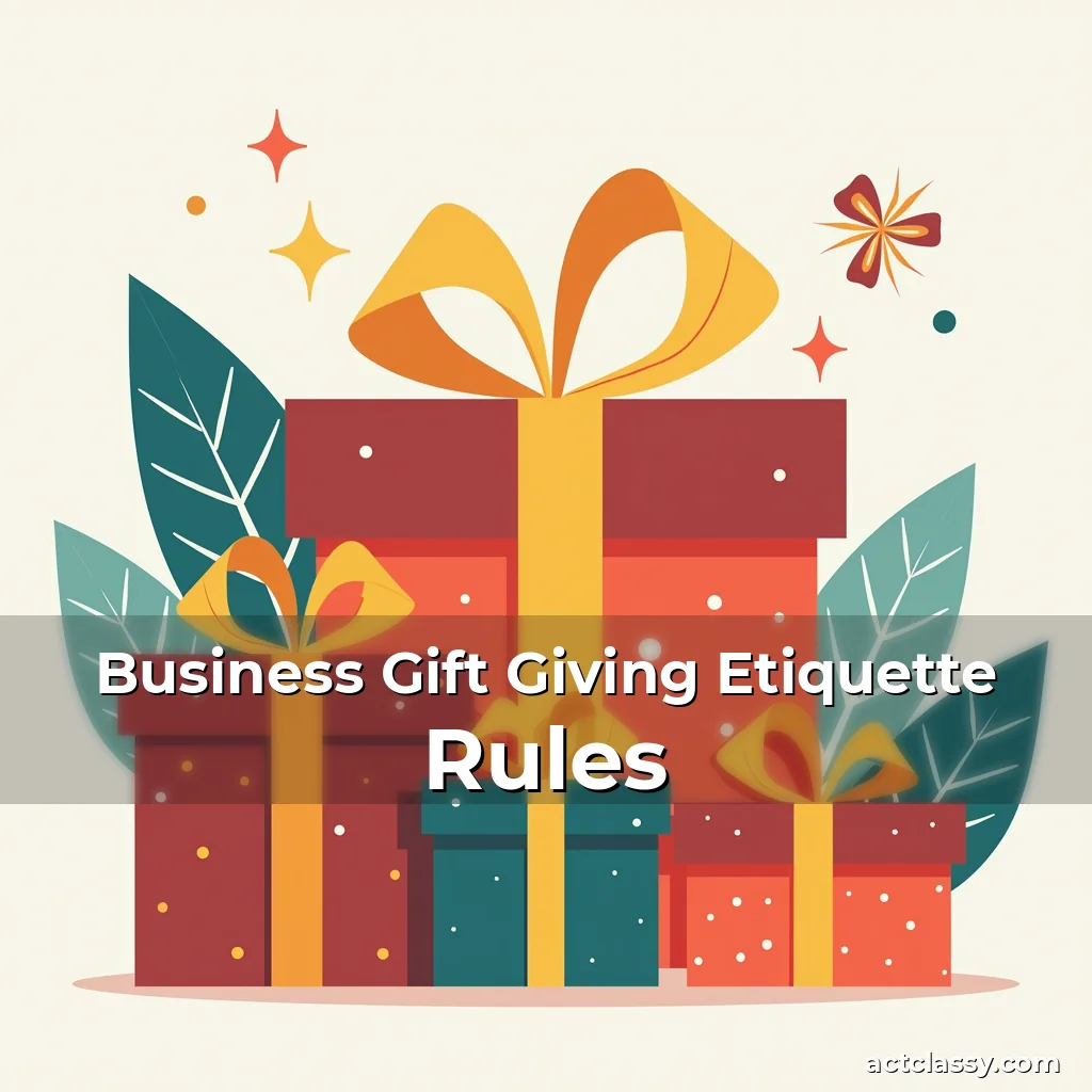 Artistic representation for Business Gift Giving Etiquette Rules