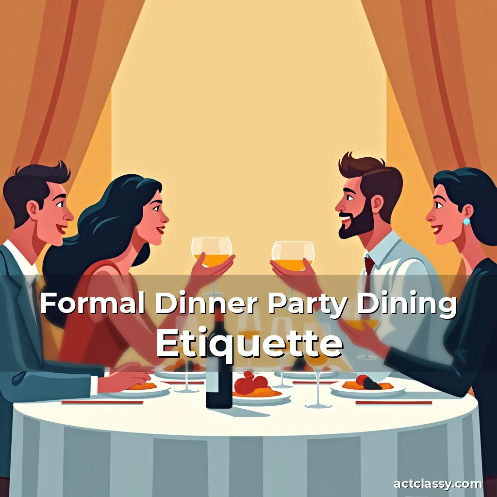 Artistic representation for Formal Dinner Party Dining Etiquette