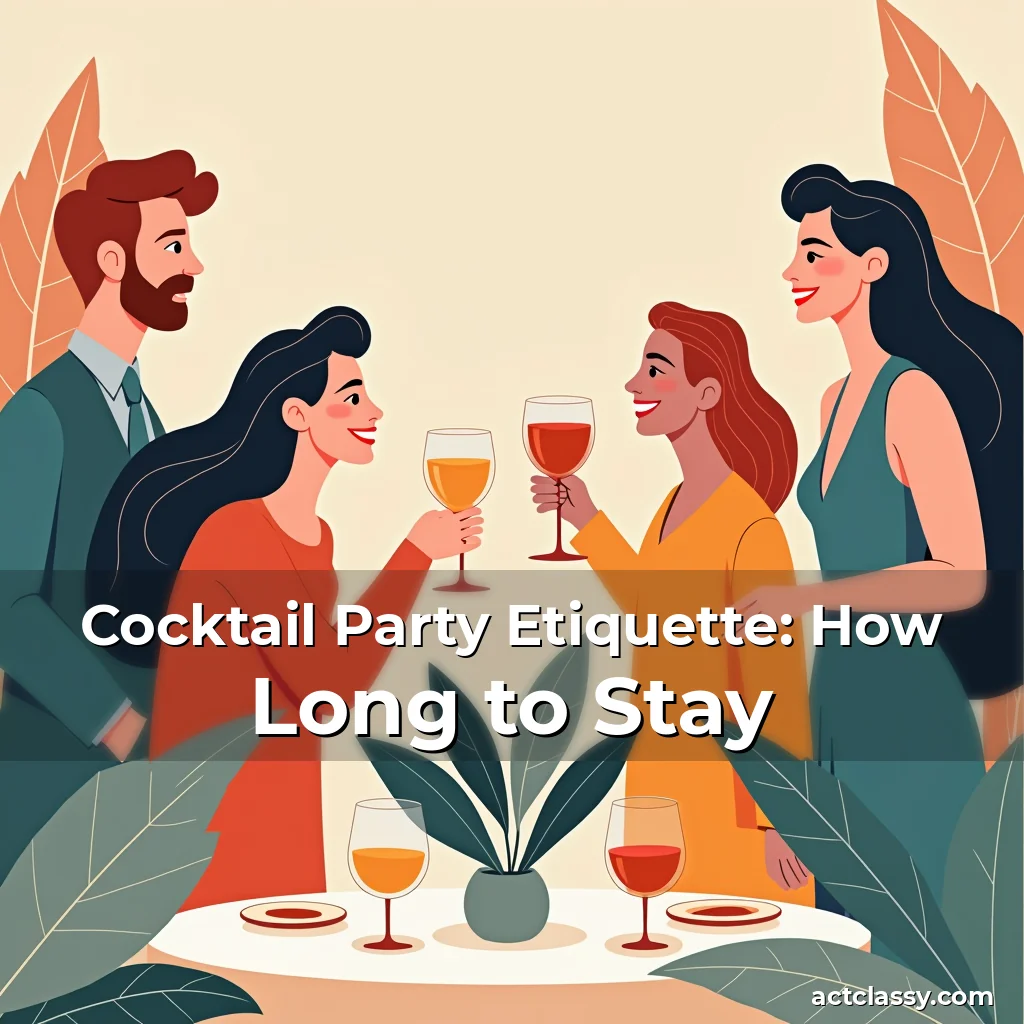 Artistic representation for Cocktail Party Etiquette: How Long to Stay