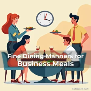Artistic representation for Fine Dining Manners for Business Meals
