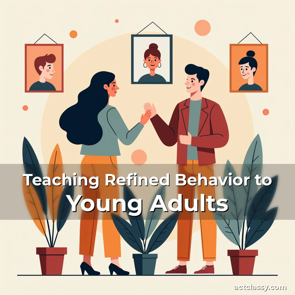 Artistic representation for Teaching Refined Behavior to Young Adults