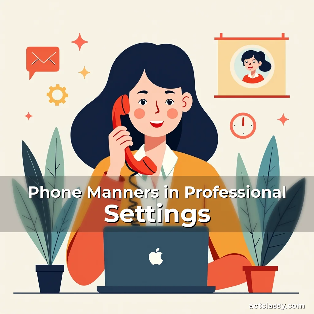 Artistic representation for Phone Manners in Professional Settings