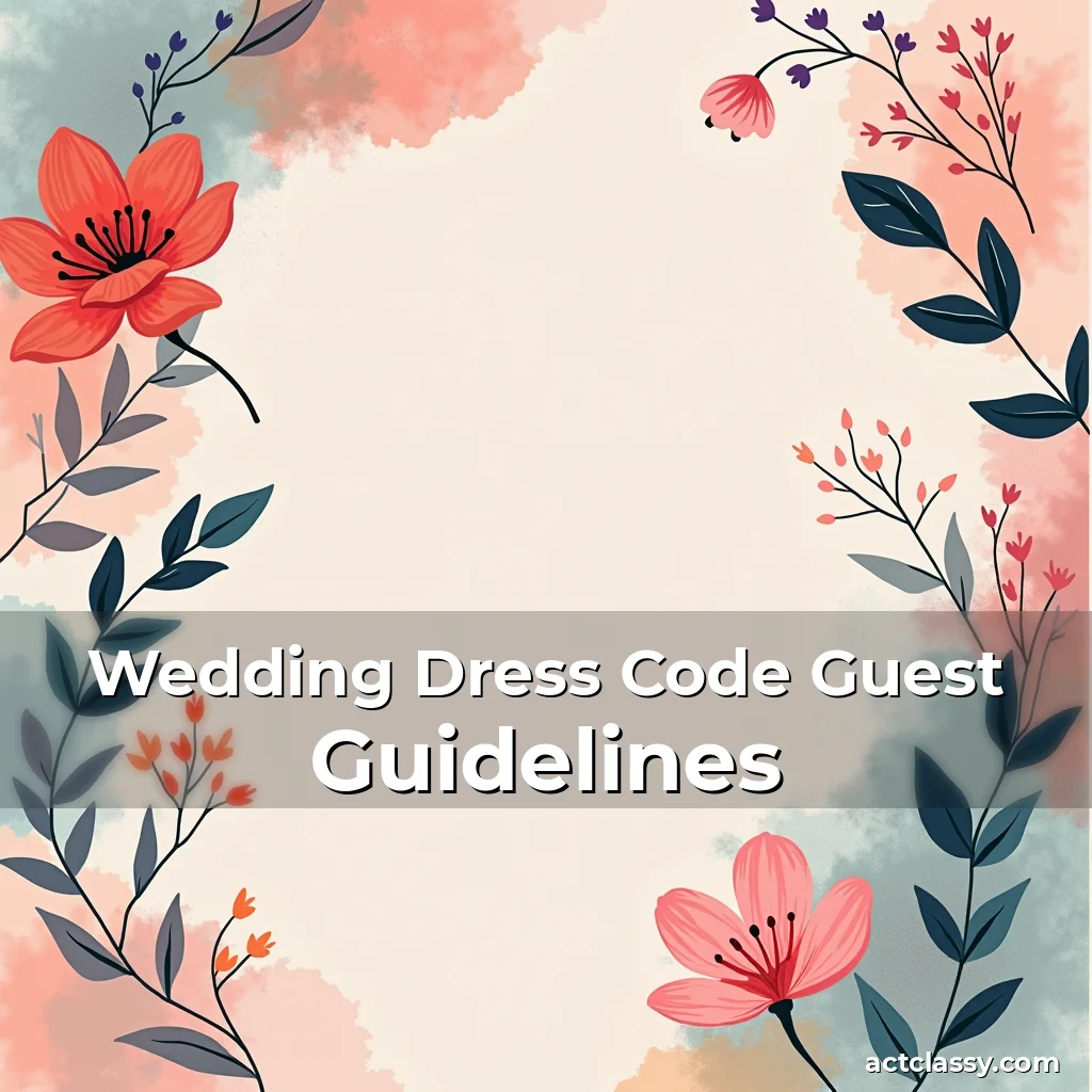 Artistic representation for Wedding Dress Code Guest Guidelines