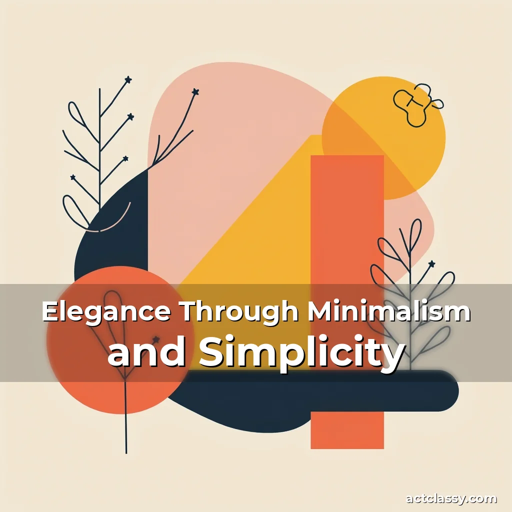 Artistic representation for Elegance Through Minimalism and Simplicity