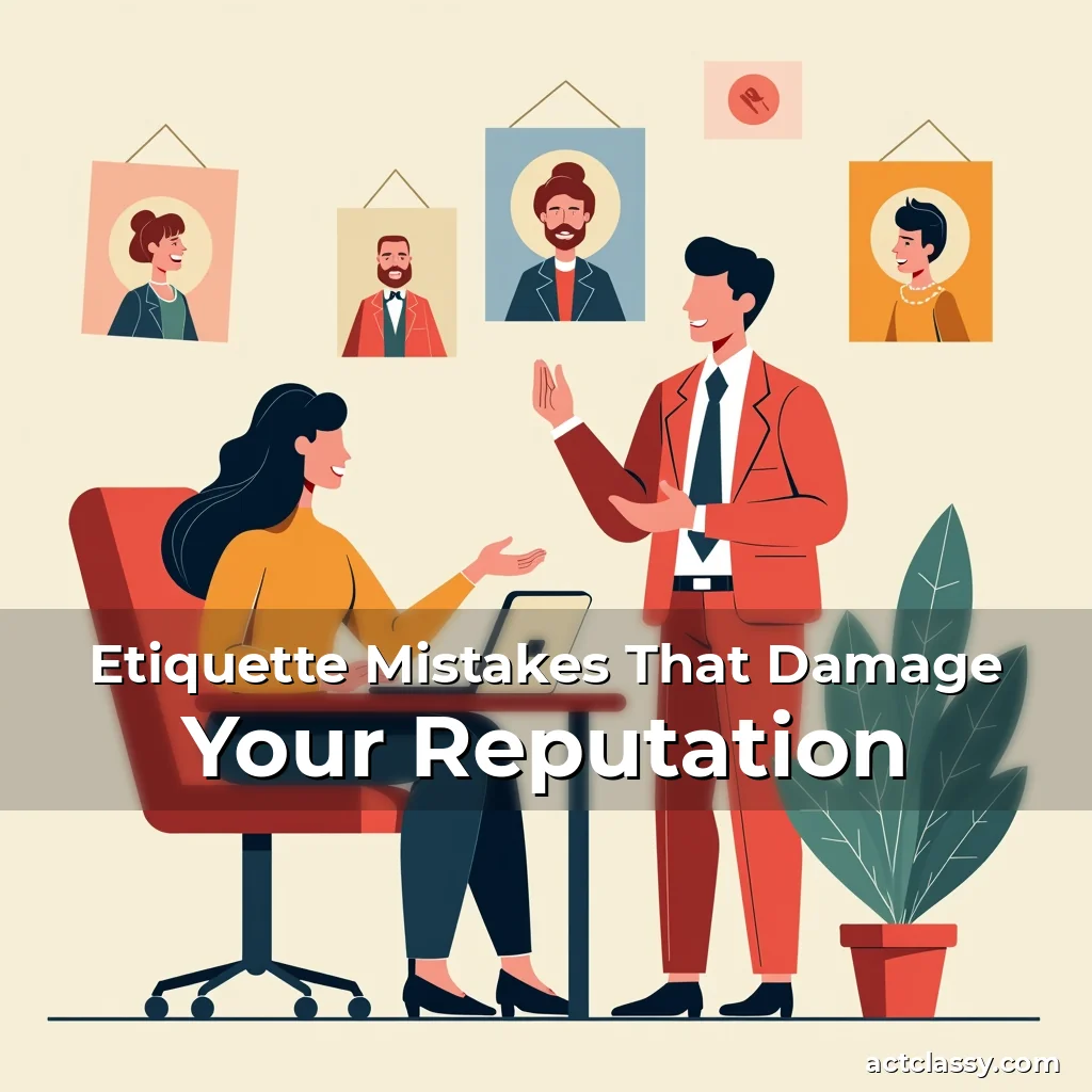 Artistic representation for Etiquette Mistakes That Damage Your Reputation