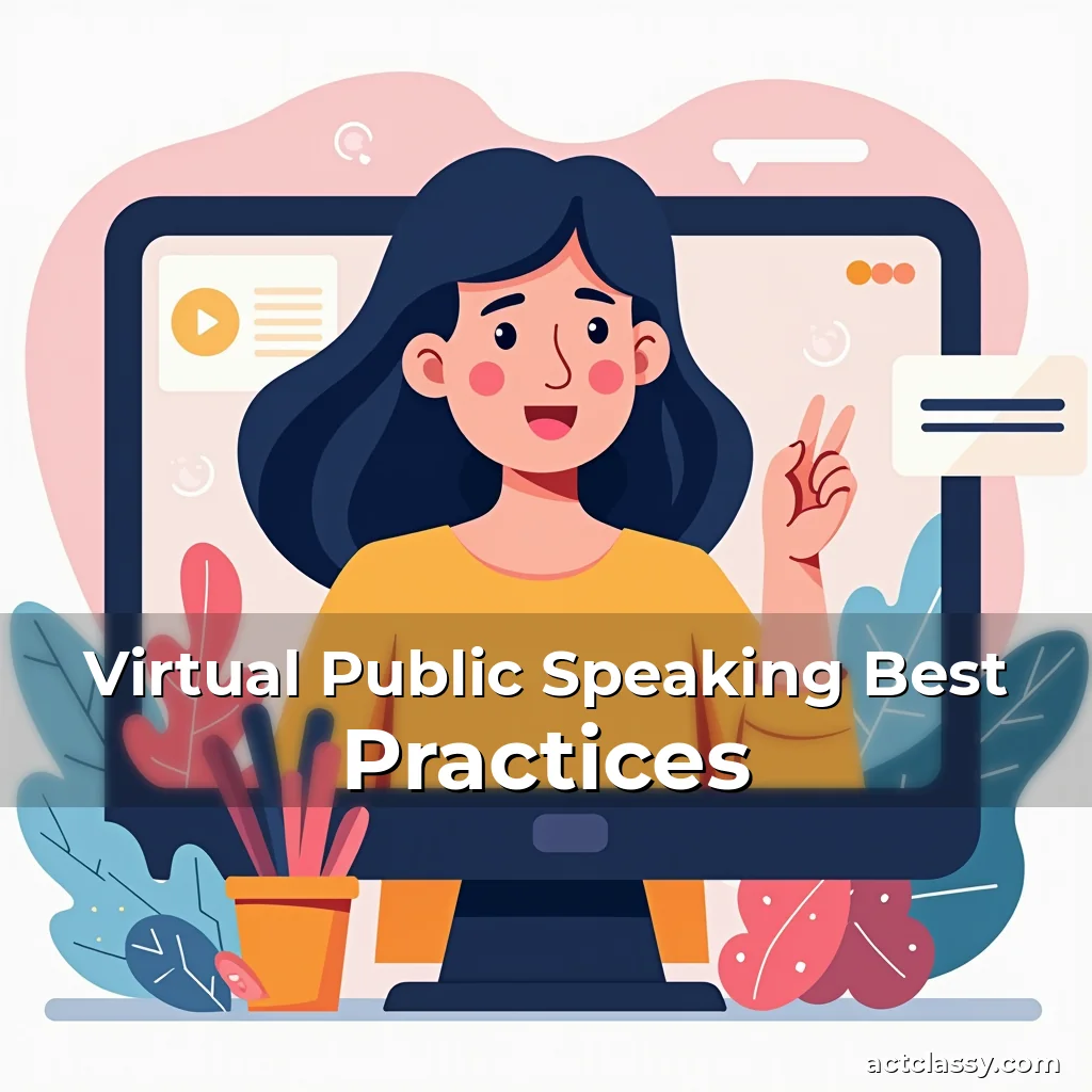 Artistic representation for Virtual Public Speaking Best Practices