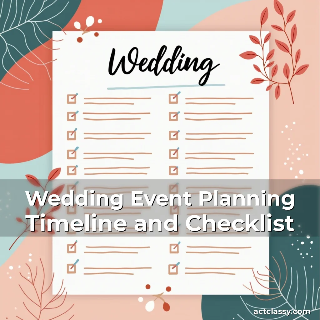 Artistic representation for Wedding Event Planning Timeline and Checklist
