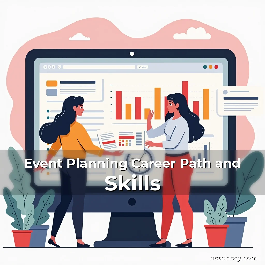 Artistic representation for Event Planning Career Path and Skills