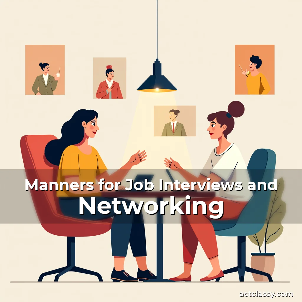Artistic representation for Manners for Job Interviews and Networking