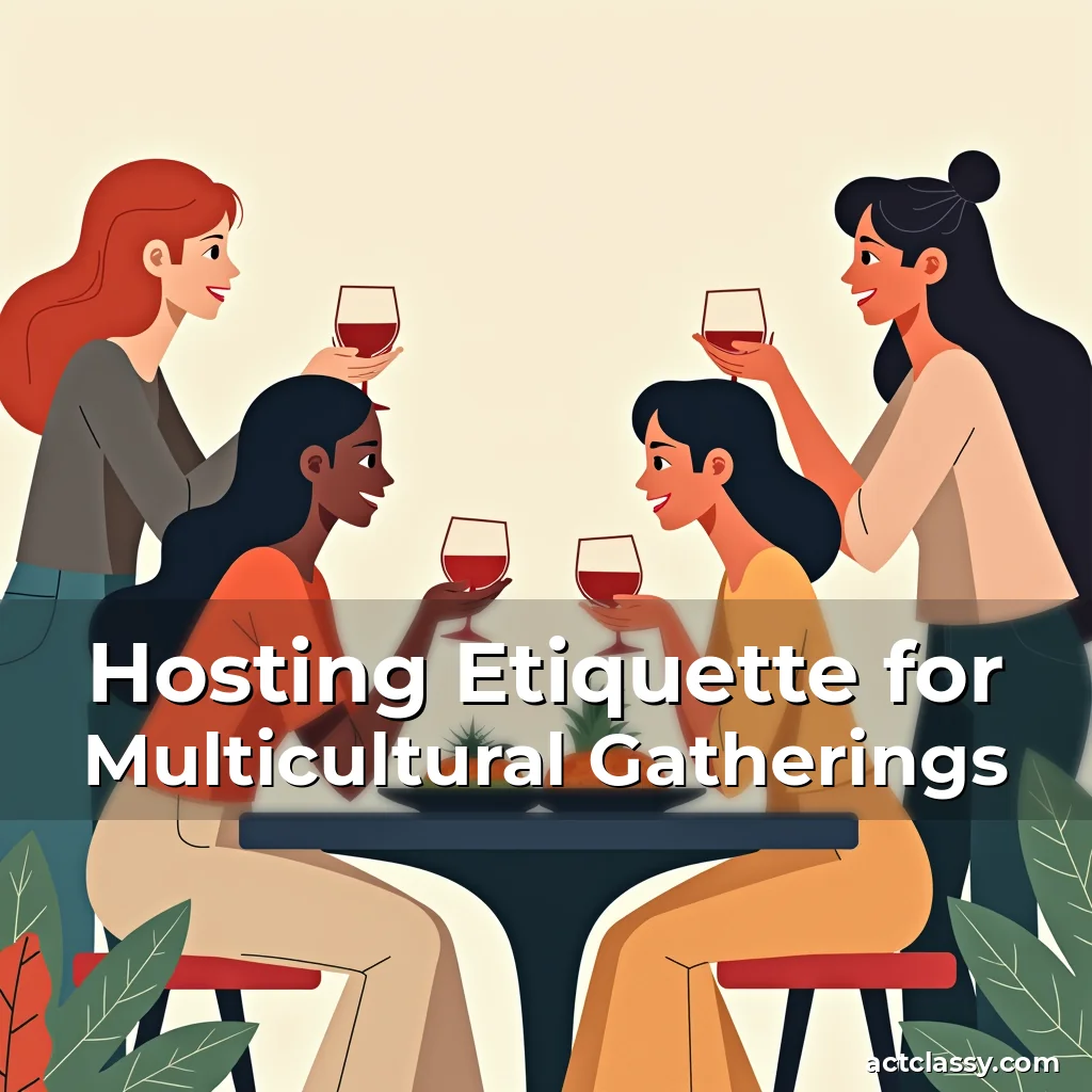 Artistic representation for Hosting Etiquette for Multicultural Gatherings