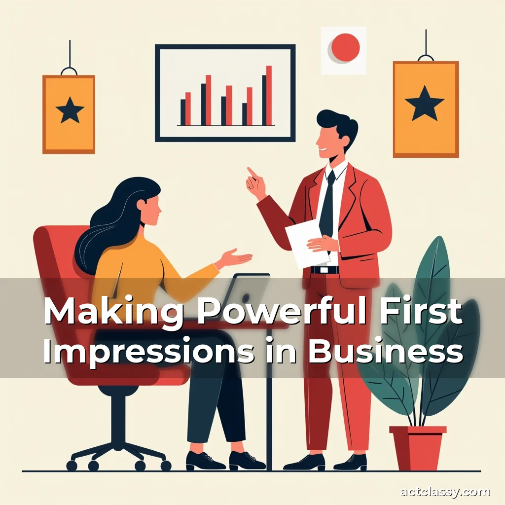 Artistic representation for Making Powerful First Impressions in Business
