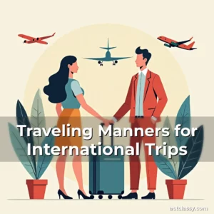 Artistic representation for Traveling Manners for International Trips