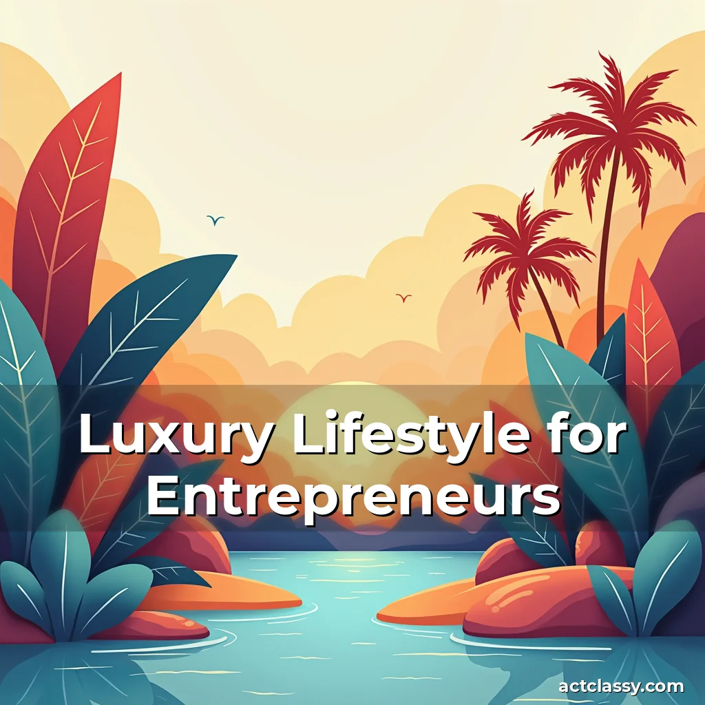 Artistic representation for Luxury Lifestyle for Entrepreneurs