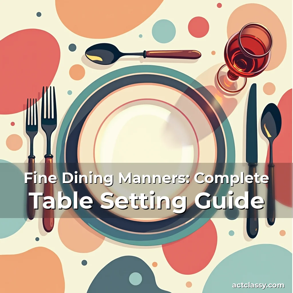 Artistic representation for Fine Dining Manners: Complete Table Setting Guide