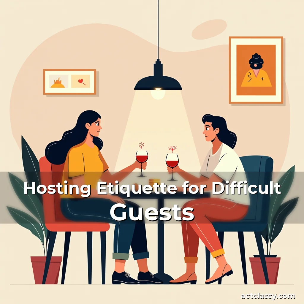 Artistic representation for Hosting Etiquette for Difficult Guests