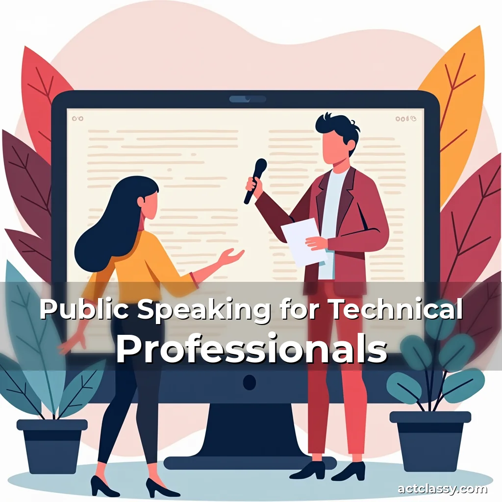 Artistic representation for Public Speaking for Technical Professionals